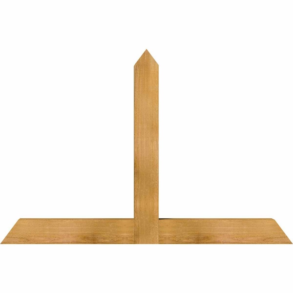 Ekena Millwork Portland Rough Sawn Timber Gable Bracket, Western Red Cedar, 48"W x 32"H x 4"D x 4"F, 16/12 Pitch GBW048X32X0404POR00RWR - main